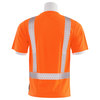 Erb Safety T-Shirt, Brdseye Msh, Shrt Slv, Class2, 9006SBSEG, Hi-Viz Orng/Blk, MD 62288